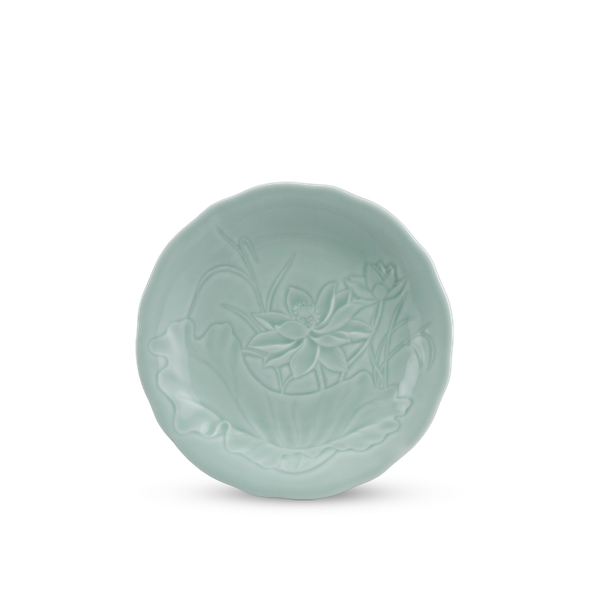 [GT] Dĩa tròn 31 cm - Sen - Xanh Celadon