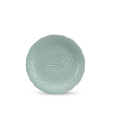  [GT] Dĩa tròn 31 cm - Sen - Xanh Celadon 