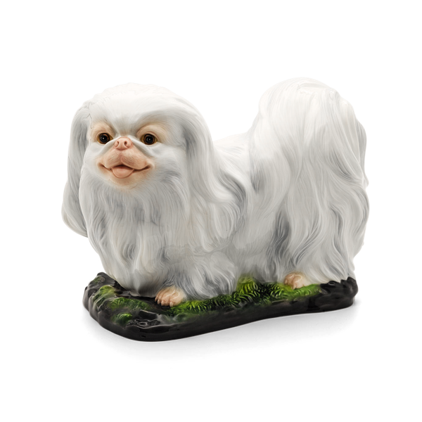 [GT] Chó Bắc Kinh 24.5 cm - Tượng - Trắng