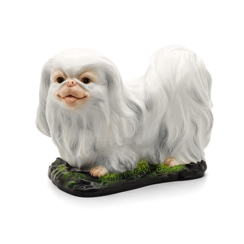  [GT] Chó Bắc Kinh 24.5 cm - Tượng - Trắng 