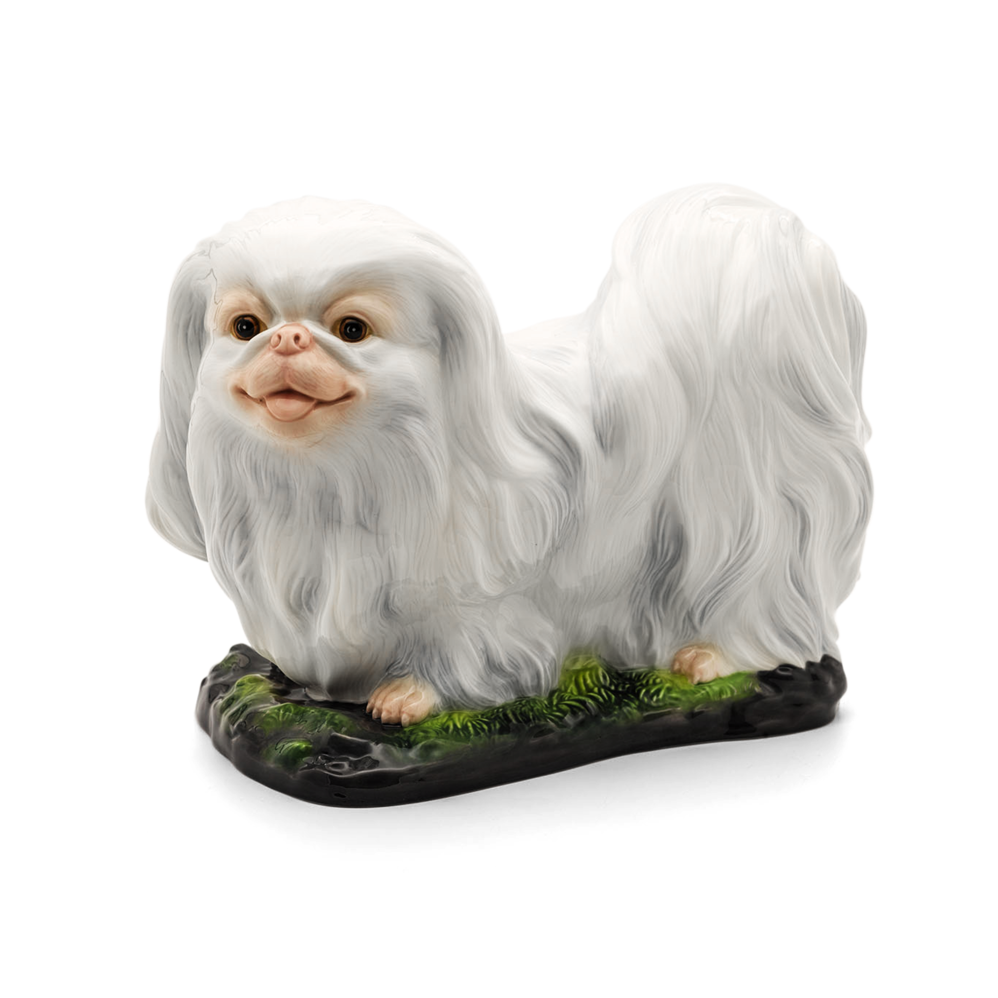 [GT] Chó Bắc Kinh 24.5 cm - Tượng - Trắng