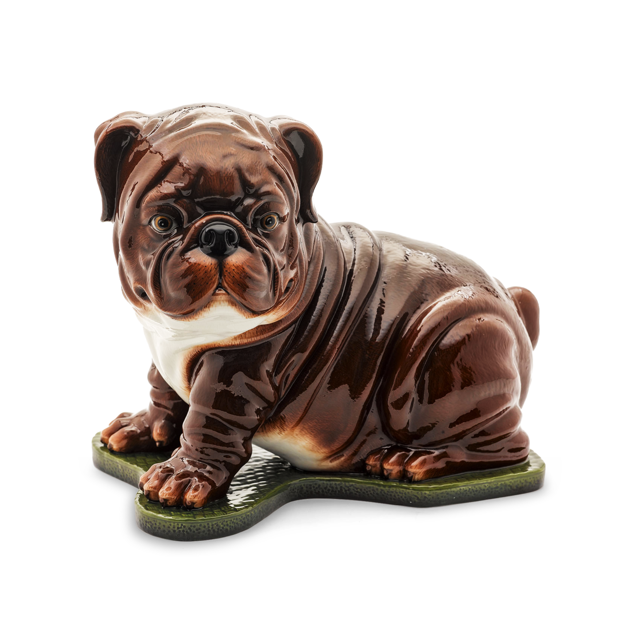 [gt] chó mặt xệ 29.5 cm - tượng - nâu