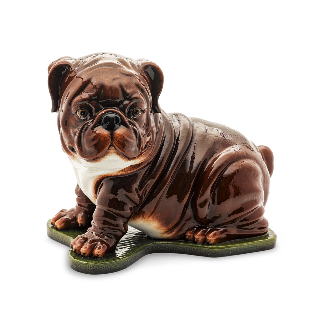 [GT] Chó mặt xệ 29.5 cm - Tượng - Nâu