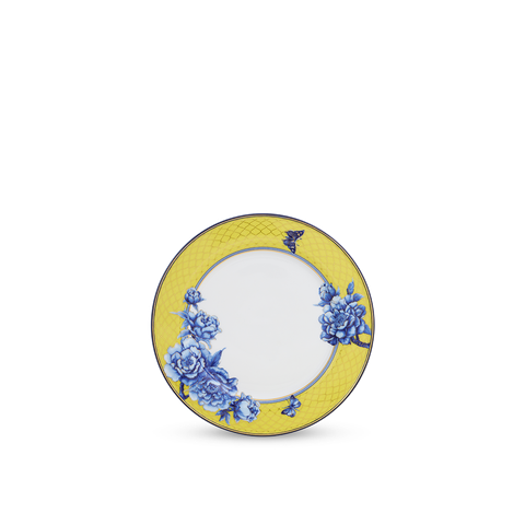  [GT] Dĩa tròn 20 cm - Sago - Mẫu Đơn Vàng 