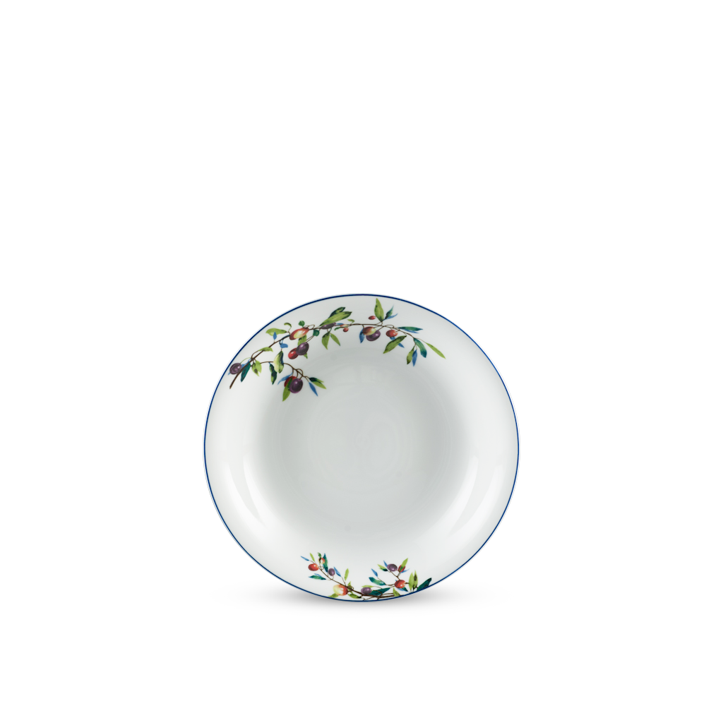 [gt] dĩa sâu lòng 23 cm - daisy - quả ôliu