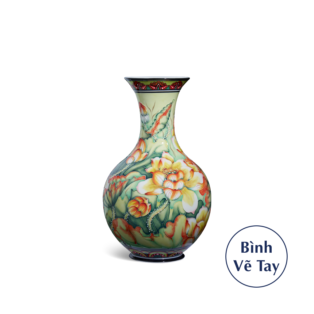 [GT] Bình hoa 36 cm - Hoa Sen