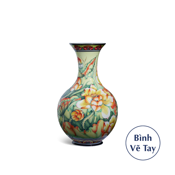 [GT] Bình hoa 36 cm - Hoa Sen