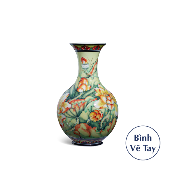 [GT] Bình hoa 36 cm - Hoa Sen