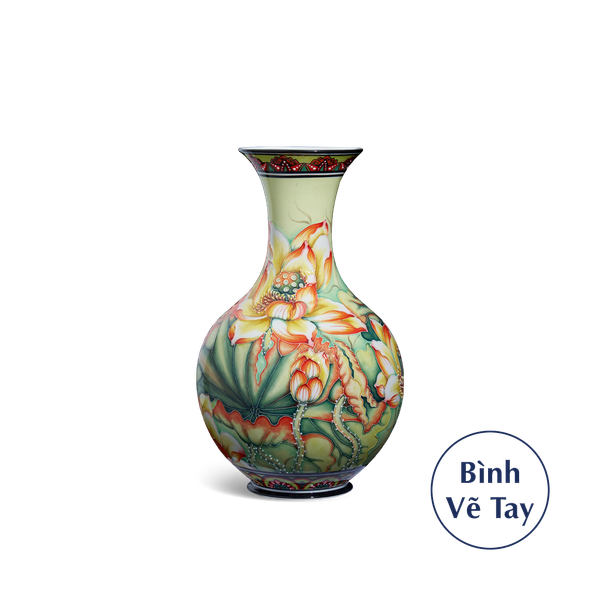 [GT] Bình hoa 36 cm - Hoa Sen