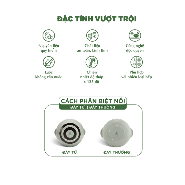 Nồi dưỡng sinh Vesta (Nồi tròn cao) 1.2 L + nắp (CK) - Màu Xám 2