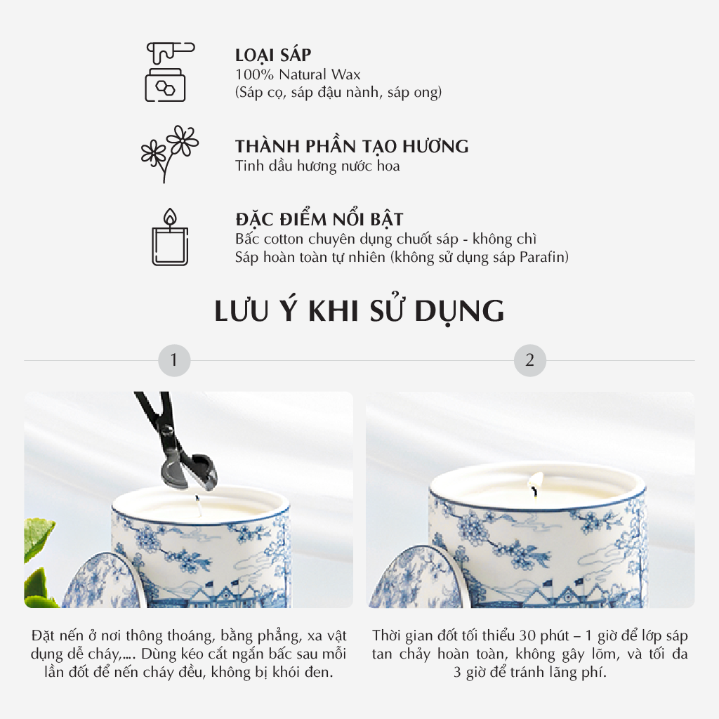 Nến thơm (K2) - Hương Chớm Xuân - Ga Đà Lạt