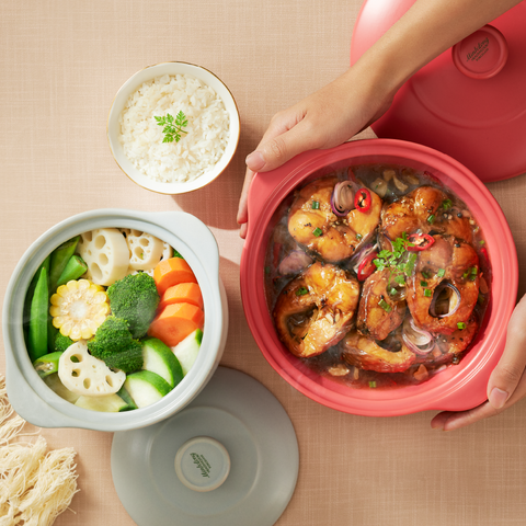  Nồi dưỡng sinh Vesta (Nồi tròn cao) 1.2 L + nắp (CK) - Màu Đỏ 2 