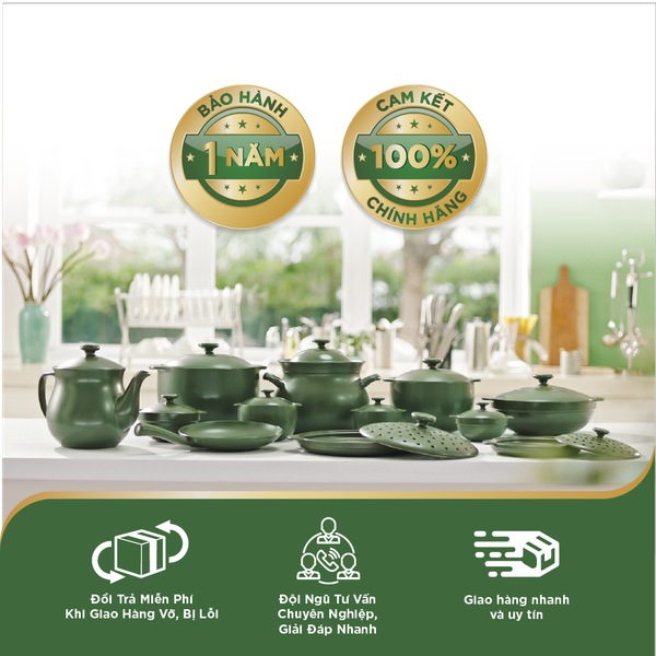 Nồi dưỡng sinh Vesta (Nồi tròn cao) 1.2 L + nắp (CK) - Màu Đỏ 2