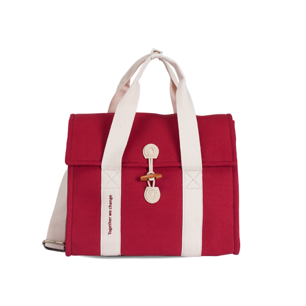 Túi vải Canvas 24 x 17.5 x 27 cm - Hồng