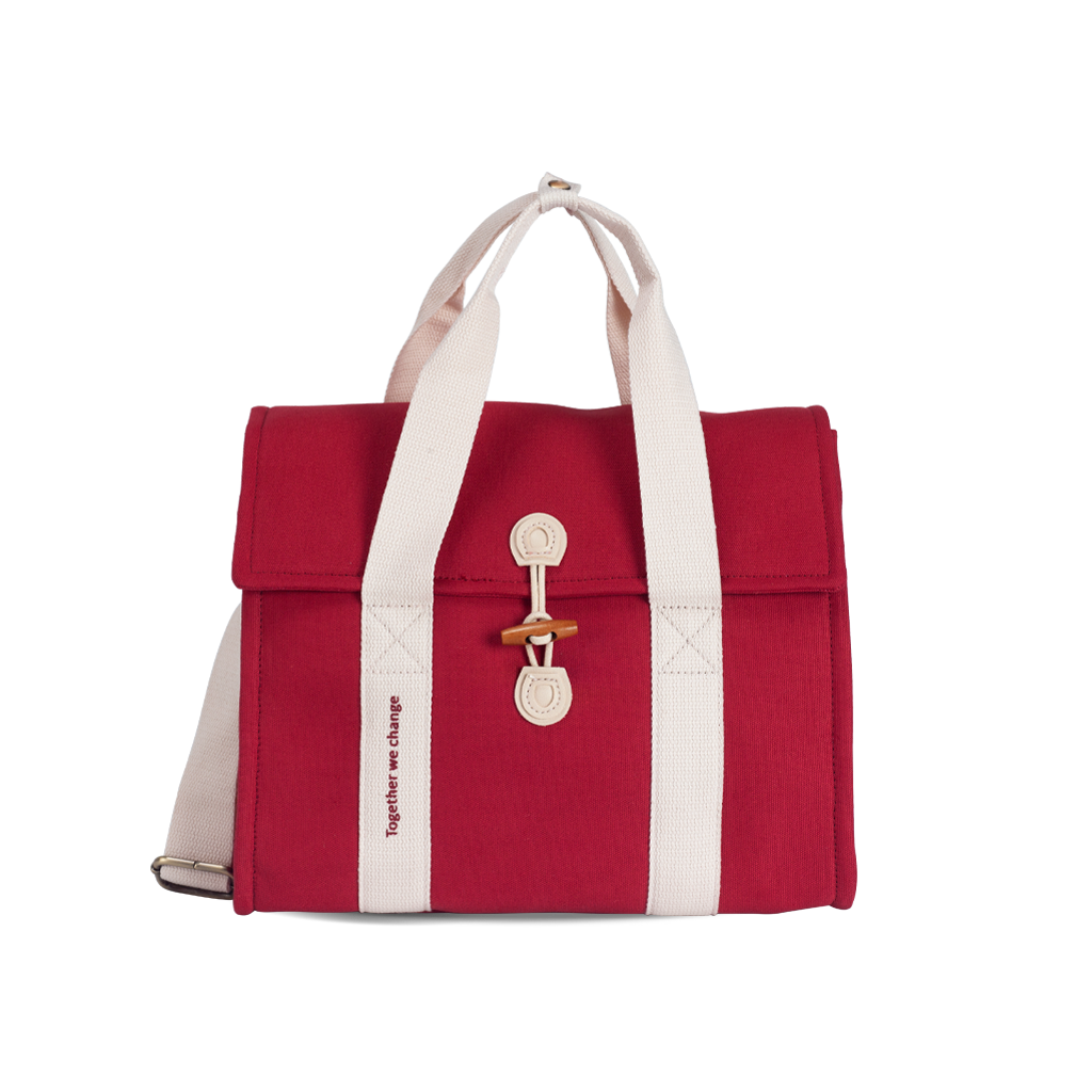 Túi vải Canvas 24 x 17.5 x 27 cm - Hồng