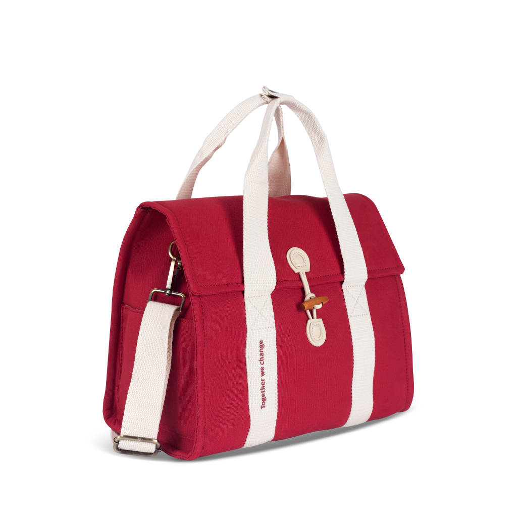 Túi vải Canvas 24 x 17.5 x 27 cm - Hồng