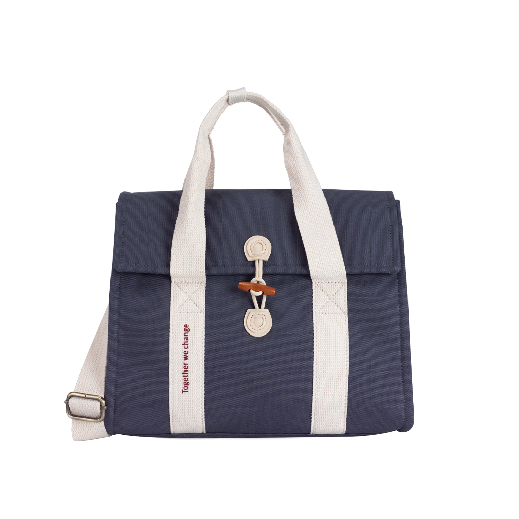 Túi vải Canvas 24 x 17.5 x 27 cm - Xanh xám