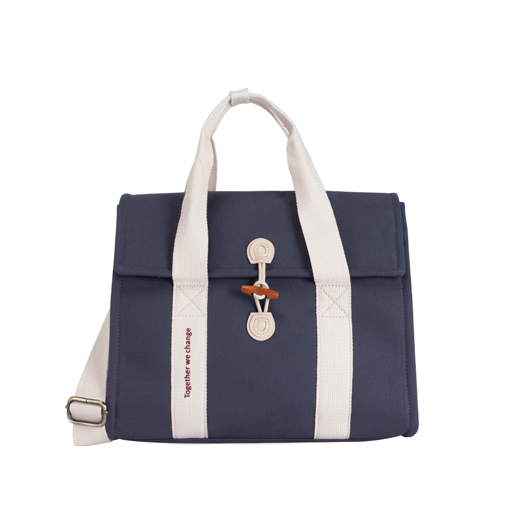 Túi vải Canvas 24 x 17.5 x 27 cm - Xanh xám