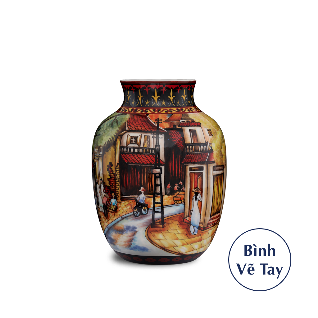 Bình hoa 26 cm - Duyên Quê - Bình Hoa - Trang trí