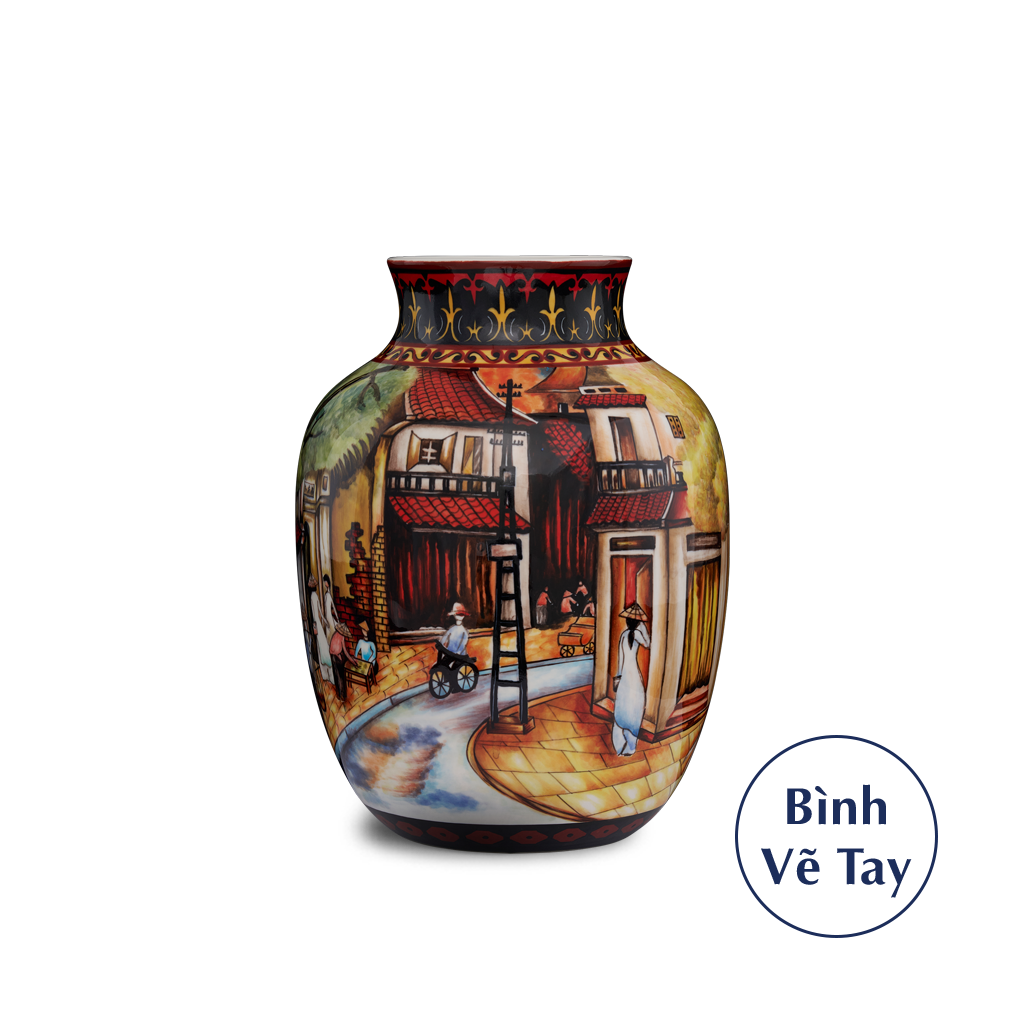 Bình hoa 26 cm - Duyên Quê - Bình Hoa - Trang trí