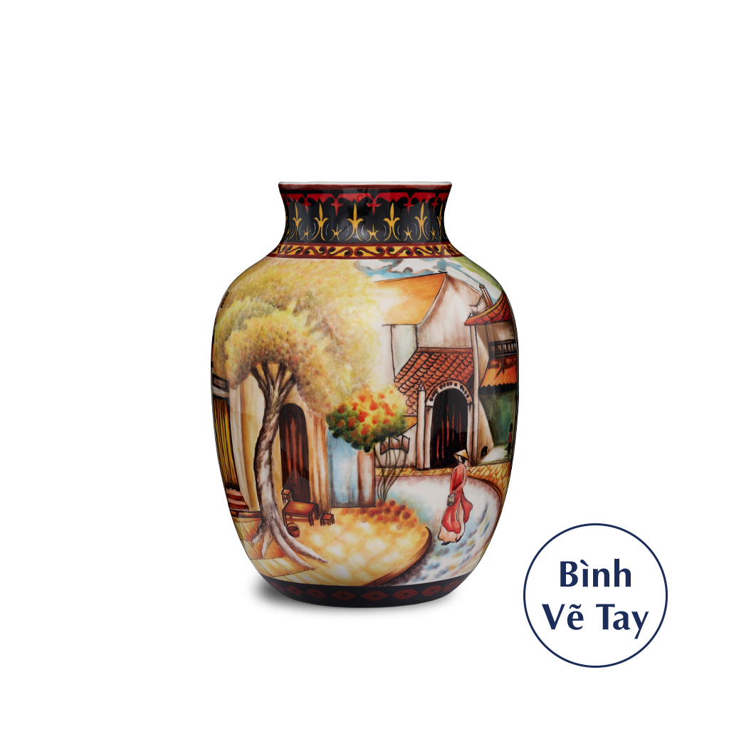 Bình hoa 26 cm - Duyên Quê - Bình Hoa - Trang trí