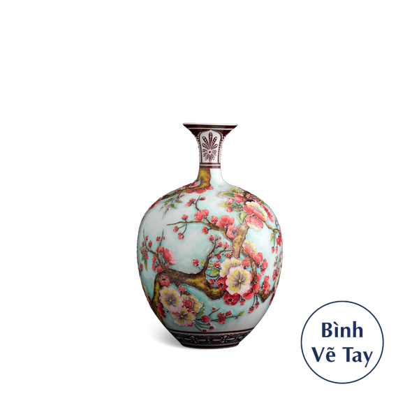 Bình hoa 30 cm - Hoa Đào - Bình Hoa - Trang trí