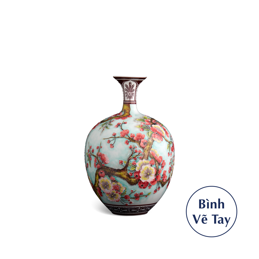 Bình hoa 30 cm - Hoa Đào - Bình Hoa - Trang trí