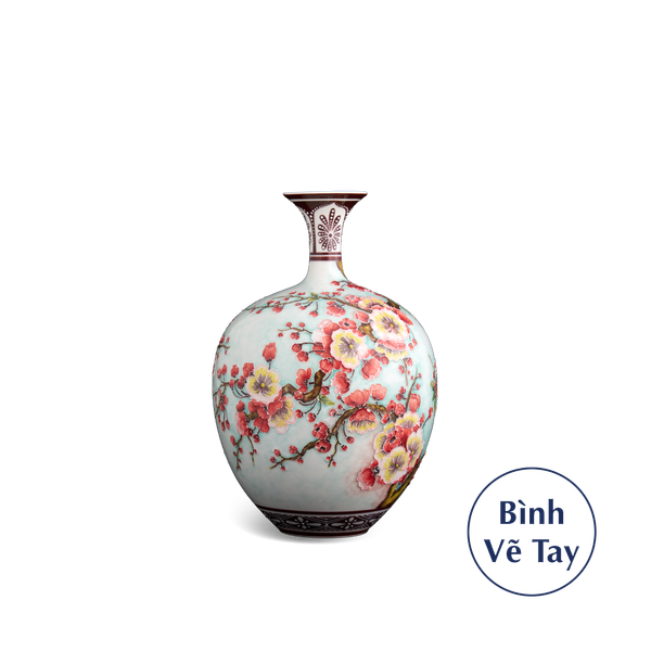Bình hoa 30 cm - Hoa Đào - Bình Hoa - Trang trí