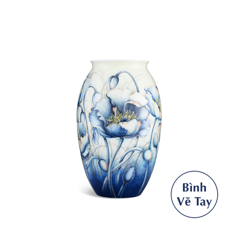 Bình hoa 31 cm - Hoa Anh Túc Cobalt 