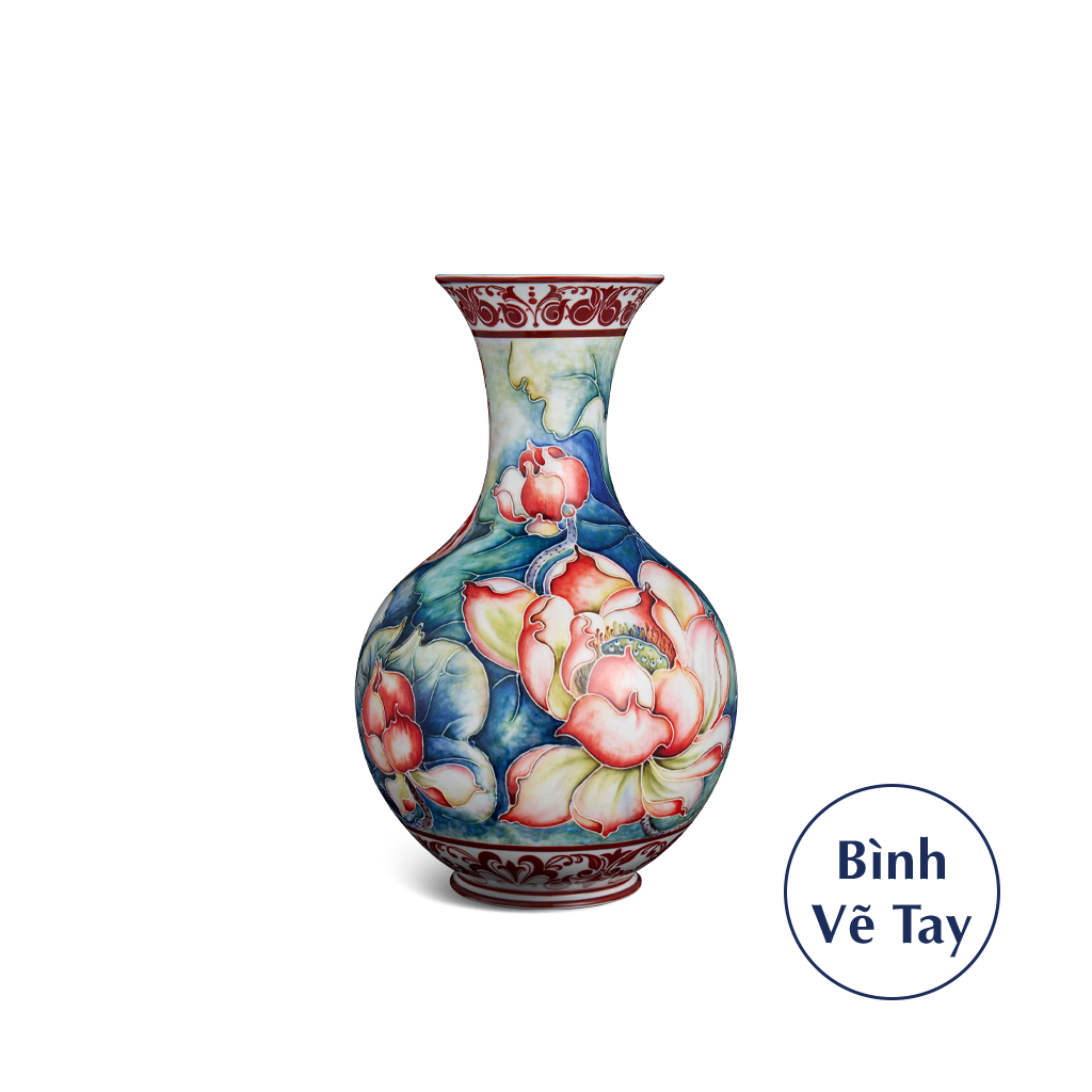 Bình hoa 36 cm - Sen Đỏ