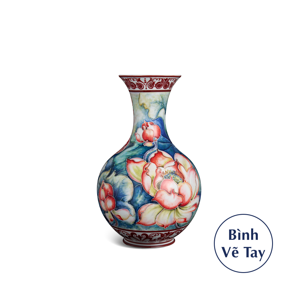 Bình hoa 36 cm - Sen Đỏ