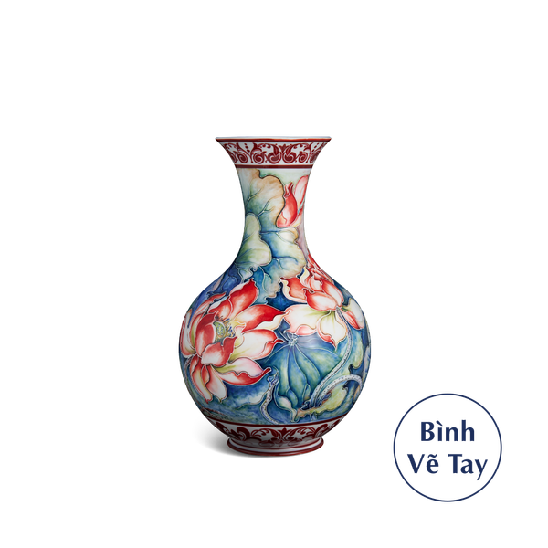 Bình hoa 36 cm - Sen Đỏ