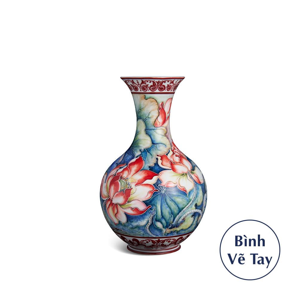 Bình hoa 36 cm - Sen Đỏ