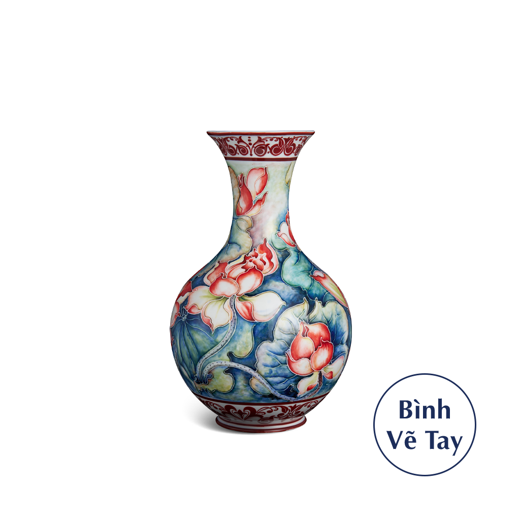 Bình hoa 36 cm - Sen Đỏ