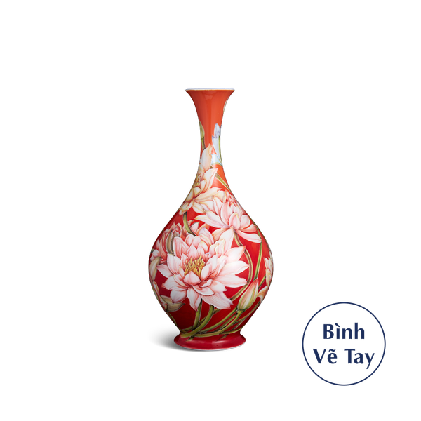 Bình hoa 40 cm - Hoa Súng