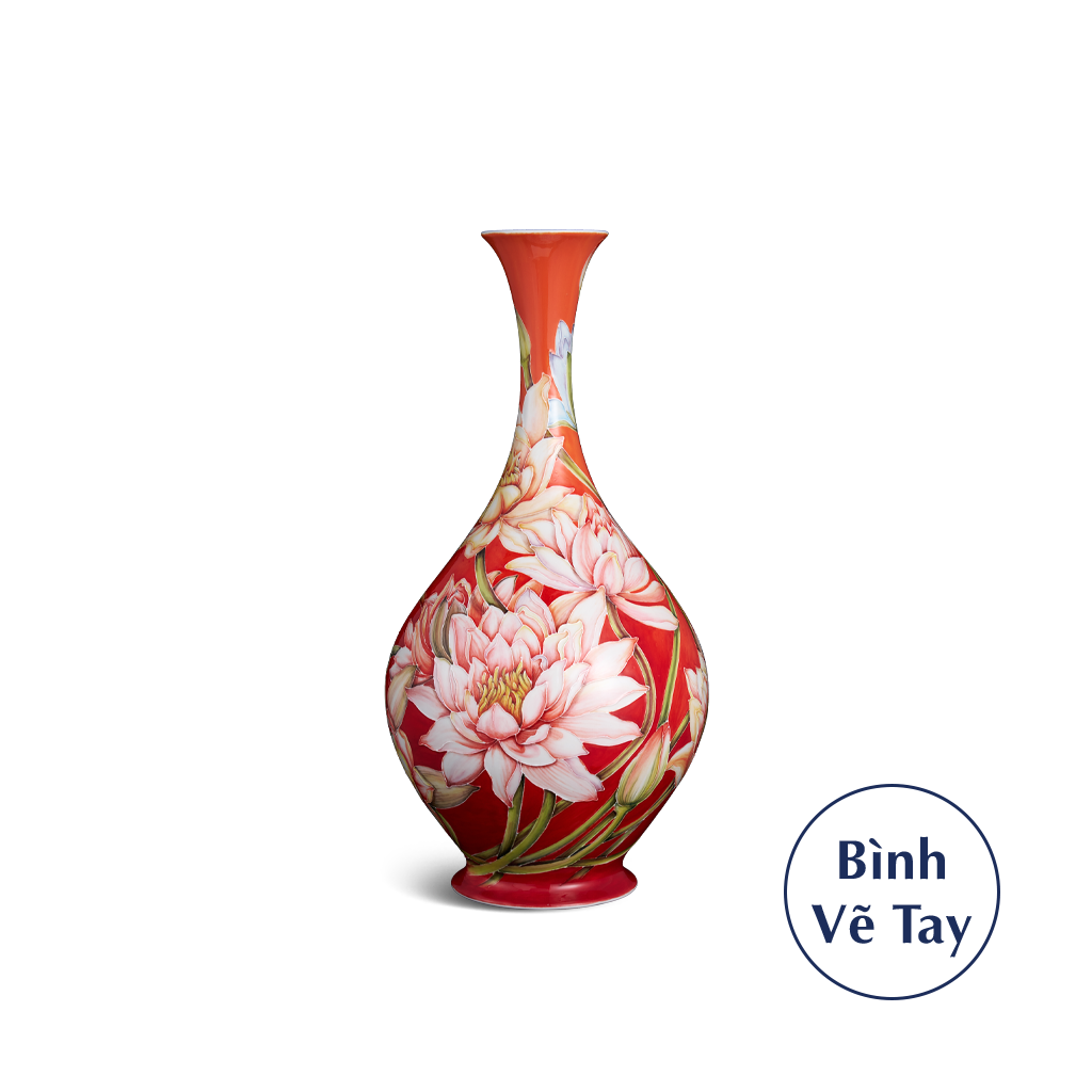 Bình hoa 40 cm - Hoa Súng