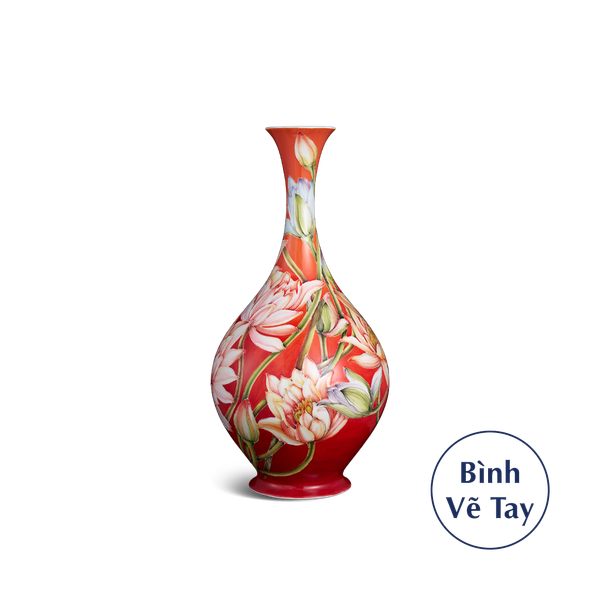 Bình hoa 40 cm - Hoa Súng