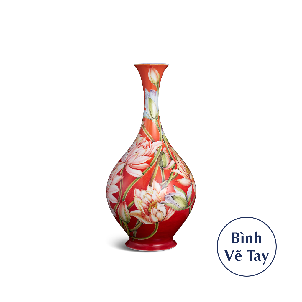 Bình hoa 40 cm - Hoa Súng