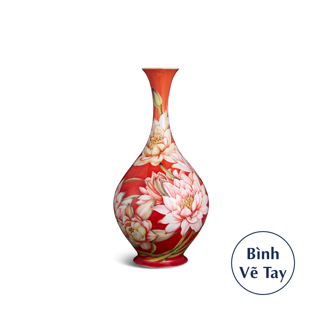 Bình hoa 40 cm - Hoa Súng