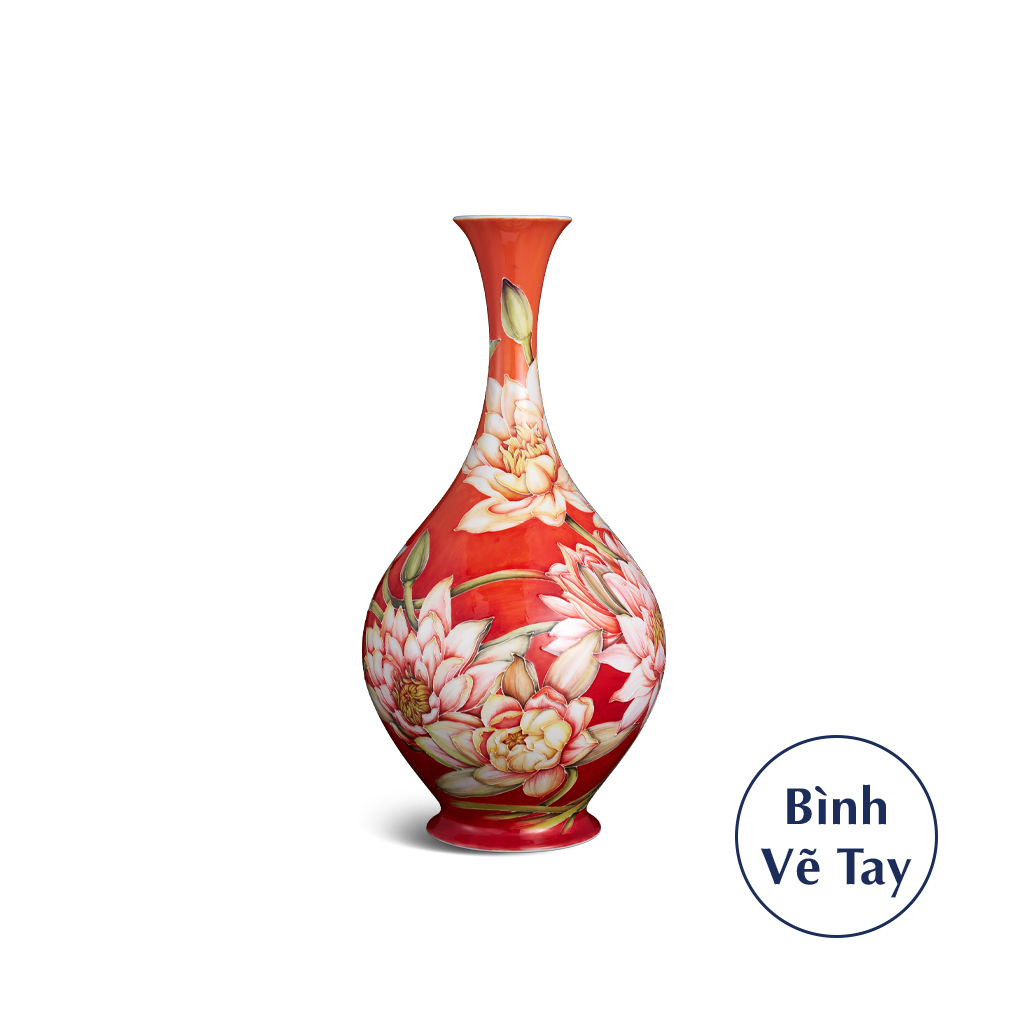 Bình hoa 40 cm - Hoa Súng