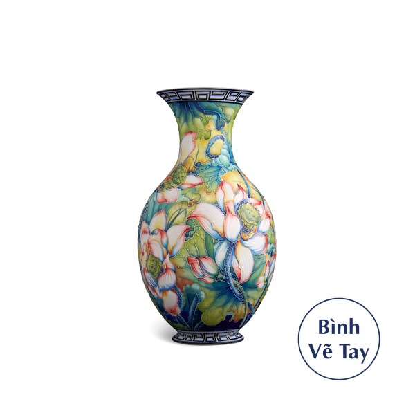 Bình hoa 41 cm - Hoa Sen - Bình Hoa - Trang Trí