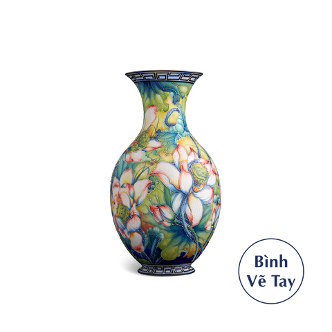  Bình hoa 41 cm - Hoa Sen - Bình Hoa - Trang Trí 