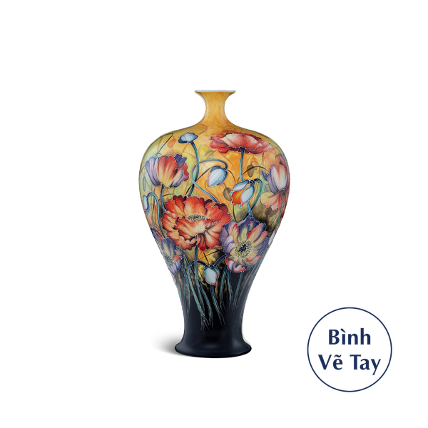 Bình hoa 41 cm - Hoa Anh Túc