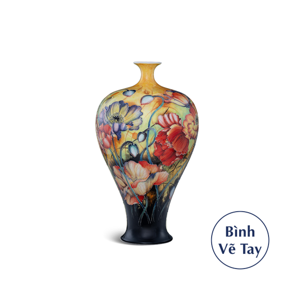 Bình hoa 41 cm - Hoa Anh Túc