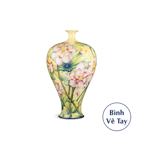  Bình hoa 41 cm - Hoa sen - Bình Hoa - Trang trí 