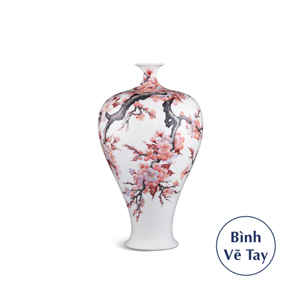Bình hoa 41 cm - Hoa Đào - Bình Hoa - Trang Trí