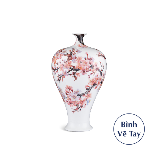 Bình hoa 41 cm - Hoa Đào - Bình Hoa - Trang Trí