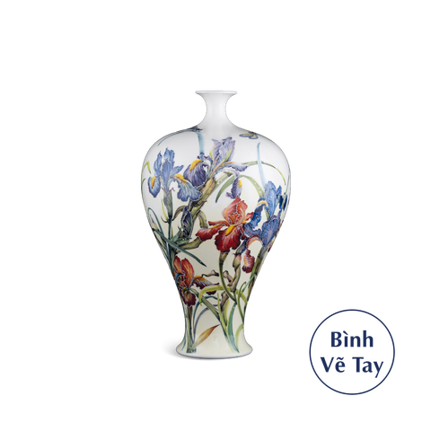  Bình hoa 41 cm - Hoa Diên Vĩ - Bình Hoa - Trang Trí 