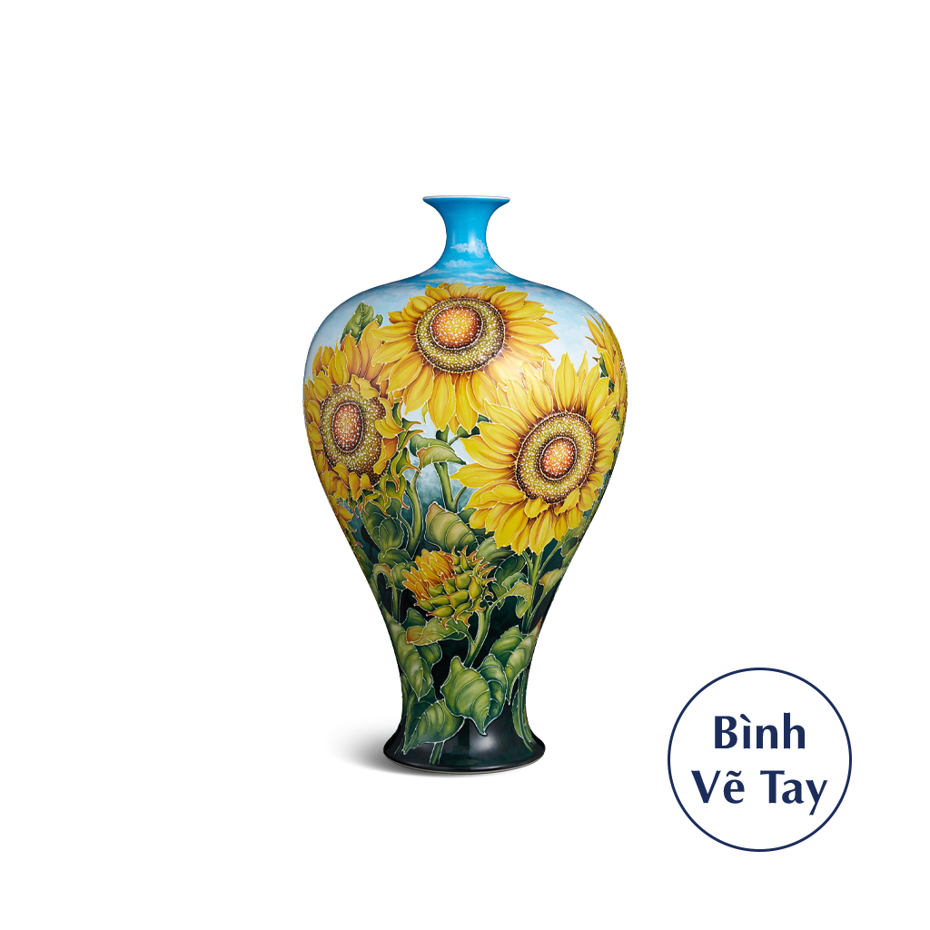 Bình hoa 41 cm - Hoa Hướng Dương