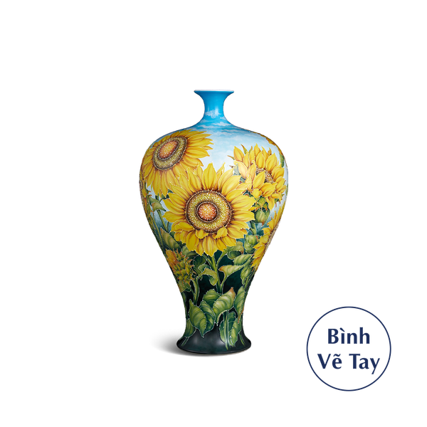 Bình hoa 41 cm - Hoa Hướng Dương
